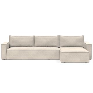 Newilla Corduroy Ivory sovesofa inkl. lounge - Oplev nu